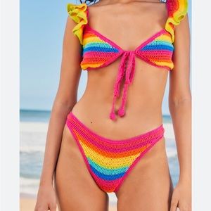 Farm Rio Rainbow Crochet Bikini